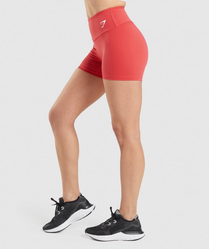 Women's Gymshark Training Shorts Red | CA 813D5A